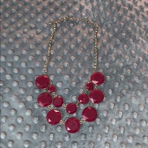 Charlotte Russe Maroon/Gold Circular Necklace